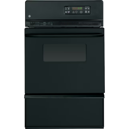 GE 24-in Self-cleaning Single Gas Wall Oven (Black)