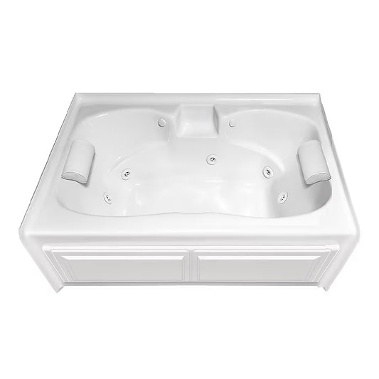 Laurel Mountain Alcove Plus 41.75-in x 59.75-in White Acrylic Hourglass Alcove Whirlpool Tub (Front Center Drain), 4260APWO64 151237 *JR2409, Retail: $1,817.20 , FINAL PRICE: $1,199.99 + TAX