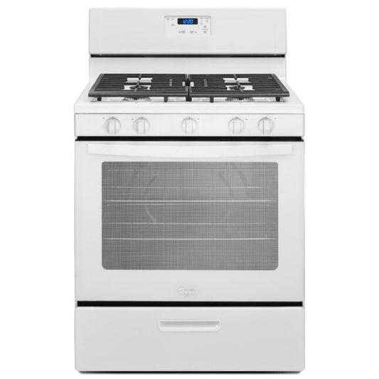 Whirlpool 30-in 5 Burners 5.1-cu ft Freestanding Natural Gas Range (White), WFG505M0BW *HD2409 SN: 8370, Retail: $939, FINAL PRICE: $499.99 + TAX