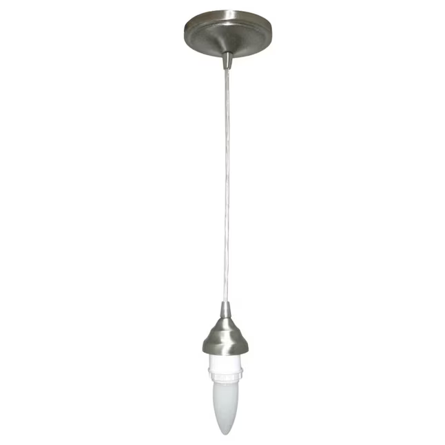 Portfolio  Brushed Nickel Transitional Teardrop Mini Pendant Light with Bulb, 760333 CPL2BNK MSRP: $ 26.48 CLEARANCE! SPECIAL DI