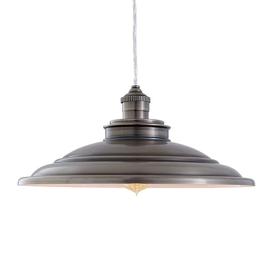 allen + roth Hainsbrook Antique Pewter Industrial Dome Hanging Pendant Light Item #759440 CLEARANACE PRICE: $9.99 + TAX