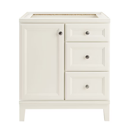 Diamond NOW Calhoun 30-in White Bathroom Vanity Base Cabinet without Top, 39D VSDB30   791573 *HD2409, Retail: $349, FINAL PRICE: $199.99 + TAX