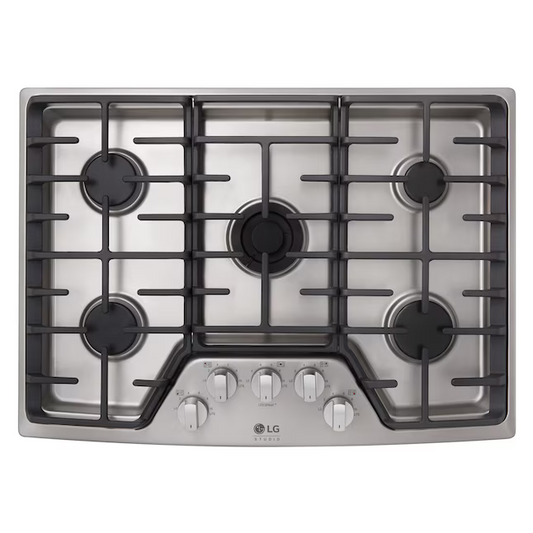 LG Studio 30-in 5 Burners Stainless Steel Gas Cooktop