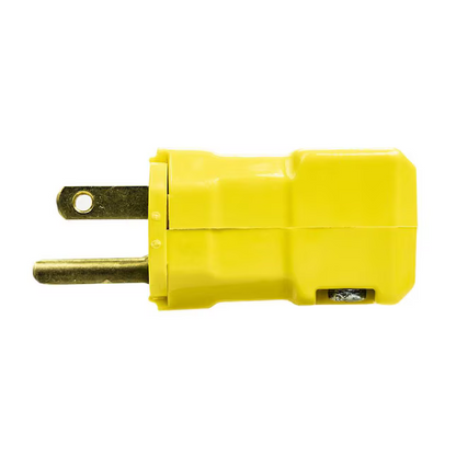 Hubbell 15-Amp 125-Volt NEMA 5-15p 3-wire Grounding Heavy-duty Straight Plug, Yellow, 5965VYRZ