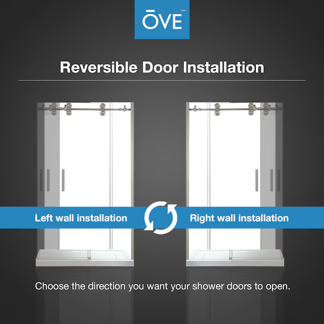 OVE Decors Sydney Satin Nickel 46-1/2-in to 48-in W x 78.75-in H Frameless Sliding Shower Door, SYDNEY-48SNSD   827124, MSRP: $829.00, - FINAL: