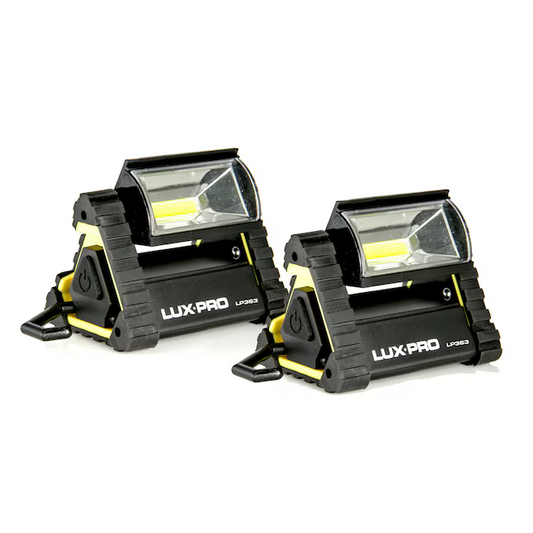 LUXPRO 2 Pack 180 Lumen Broadbeam Magnetic LED Mini Triangle Area Work Light