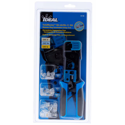 IDEAL Datacomm RJ45/RJ11 Modular Plug Kit Data Crimper, 23-26 Awg Solid, 23-26 Awg Stranded, 33-700     57620 *HD2406, Retail: $52.49, FINAL PRICE: $34.99 + TAX