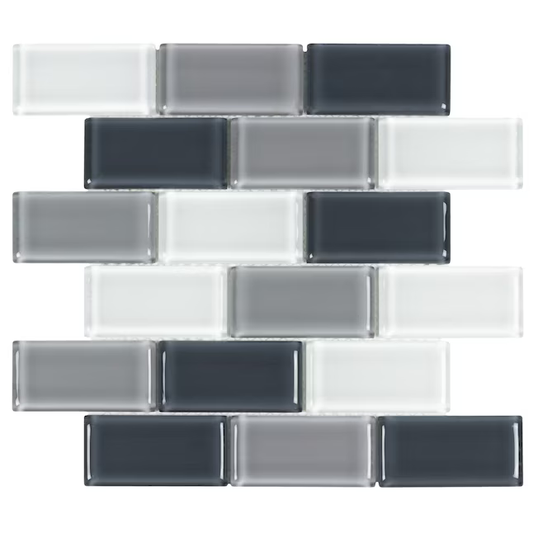 ***PER PIECE*** Pure Deep Sea 12x12 Glossy Glass Linear by Elida Ceramica 915524 CROGLLR35 9pcs MSRP:$12.98/pc CLEARANCE