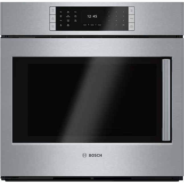 Bosch Benchmark Series 30-in Single Electric Wall Oven True Convection Self-cleaning (Stainless Steel)