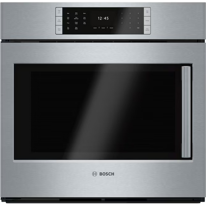 Bosch Benchmark Series 30-in Single Electric Wall Oven True Convection Self-cleaning (Stainless Steel)