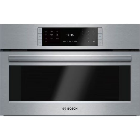 Bosch Benchmark Series 30-in Single Electric Wall Oven True Convection Self-cleaning (Stainless Steel)