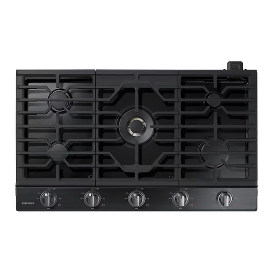 Samsung 36-in 5 Burners Black Stainless Steel Gas Cooktop (Griddle Included), NA36N7755TG *JR2408 SN: 0010, Retail: $2,049, FINAL PRICE: $999.99 + TAX