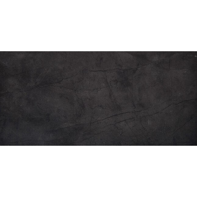 Emser Citadel Black 12-in x 24-in Glazed Porcelain Stone Look Tile (11.586-sq. ft/ Carton) 1138368 F95CITABK1224 - Clearance:$0.99/sf, $11.46/box