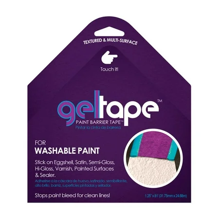 GelTape - Painter's Tape for Washable Textured Surfaces 1.25" x 81' Purple,  MSRP/Retail:$15.99 Special