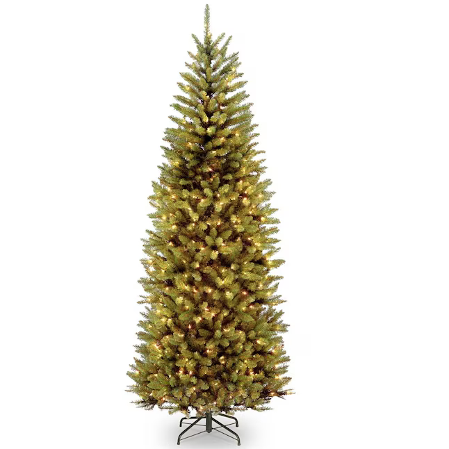 National Tree Company 7.5-ft Kingswood Fir Pre-lit Slim Artificial Christmas Tree with LED Lights, KW7-D52-75  1274079 *HD24, MSRP: $374.00, - FINAL: