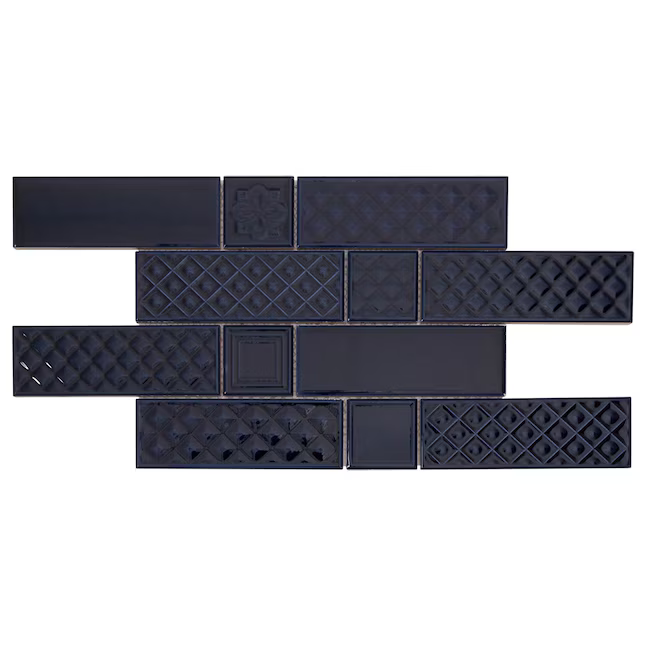 **PER PCS ** Tapestry Blue Boutique Ceramic Subway 9x15, LW0319103 1351408 / SF190133, Retail: $ 12.98, Final:6.99/pc- Clearance- 4.99/pc, Loc: MT1-E