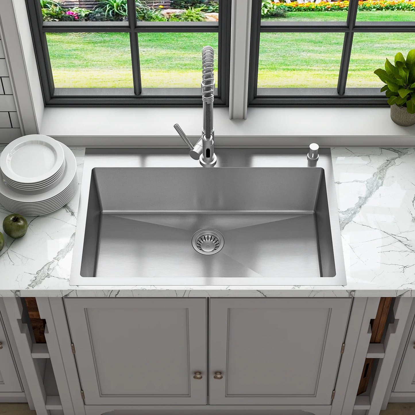 HT3322S-S-9 Duko Sink 33-IN Drop-In Single Bowl (Sink Only) CLEARANCE! $159.99 + TAX