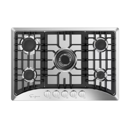 Empava Gas Stove 30-in 5 Burners Stainless Steel Gas Cooktop, EMPV-30GC5B70C *HD2409, Retail: $402.90, FINAL PRICE: $249.99 + TAX