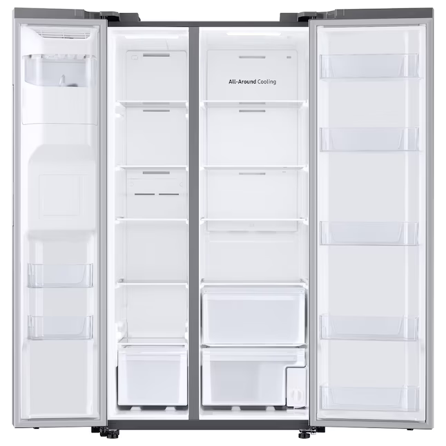 Samsung 27.4-cu ft Side-by-Side Refrigerator with Ice Maker - Water and Ice Dispenser (Fingerprint Resistant Stainless Steel)