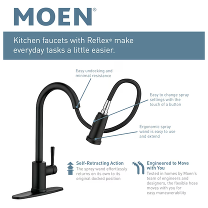 Moen Arbor Chrome Single Handle Touchless Pull-down Kitchen Faucet with Sprayer (Deck Plate Included), 7594EWC *HD2408, Retail: $631.30, FINAL PRICE: $249.99 + TAX