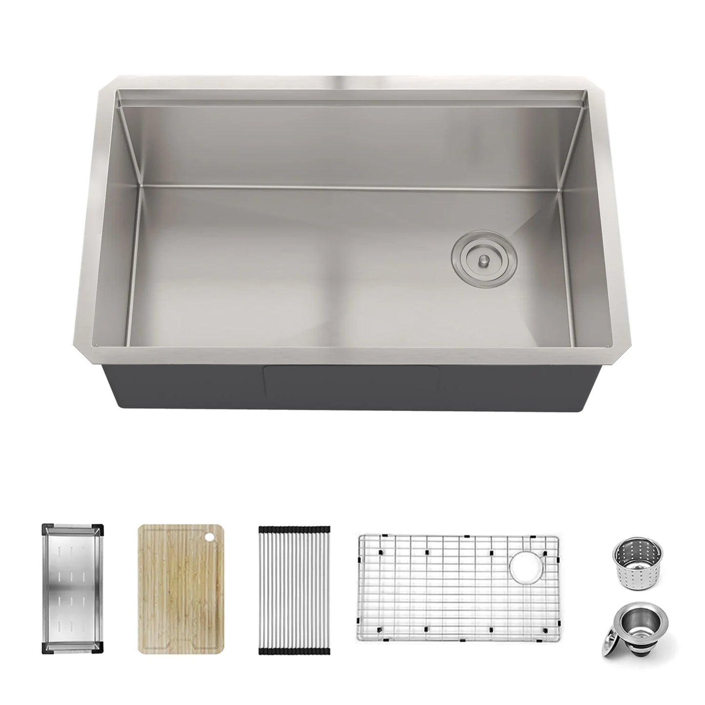 KSS0001S-OL Duko Sink 33-IN Undermount Single Bowl (With Accessories)