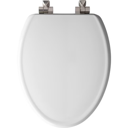 Mansfield Wood White Elongated Soft Close Toilet Seat, 3649430, MSRP: $52.65 - FINAL: