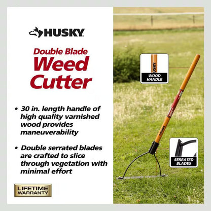 Husky 30 in. Double Blade Weeder Cutter 77636-950, MSRP: $32.98 - FINAL: