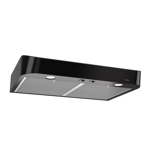 Broan Antero CLSC2 30-in 375-CFM Convertible Black Under Cabinet Range Hoods Undercabinet Mount, CLSC230BL  *HD2409, Retail: $199, FINAL PRICE: $119.99 + TAX