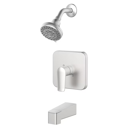 allen + roth Dunmore Brushed Nickel 1-handle Multi-function Round Bathtub and Shower Faucet, Valve Included F12A0012SP 3782630, MSRP: $139.00, FINAL: