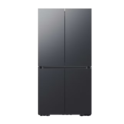 Samsung Bespoke 29-cu ft 4-Door Smart French Door Refrigerator with Dual Ice Maker and Door within Door (Matte Black Steel) ENERGY STAR, CLEARANCED