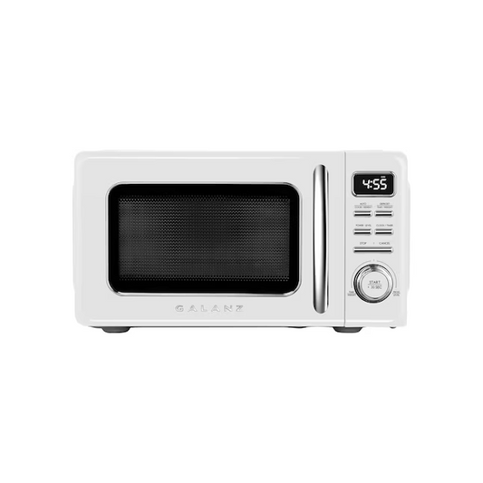 Galanz Retro microwave design 0.7-cu ft Small 700-Watt Countertop Microwave (White), GLCMKZ07WER07 *JR2409, Retail: $, FINAL PRICE: $49.99 + TAX