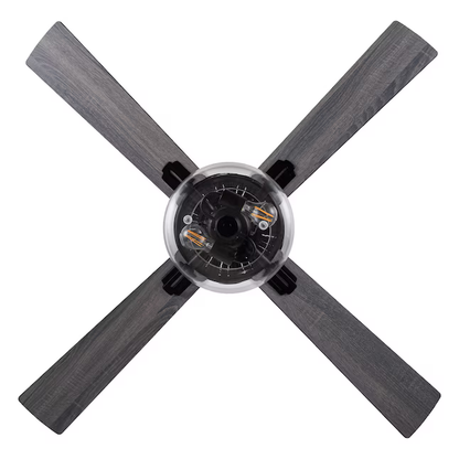 River of Goods 52-in Black Indoor Downrod or Flush Mount Ceiling Fan with Light (4-Blade), 20146 4953324 *HD24, MSRP: $249.98, FINAL: