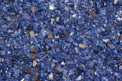 Exotic Glass 25 lbs. Cobalt Blue OR Clear Crystal Reflective Gas Fire Pit Fire Glass MSRP:$74.98 SPECIAL DISCOUNT (FB010)