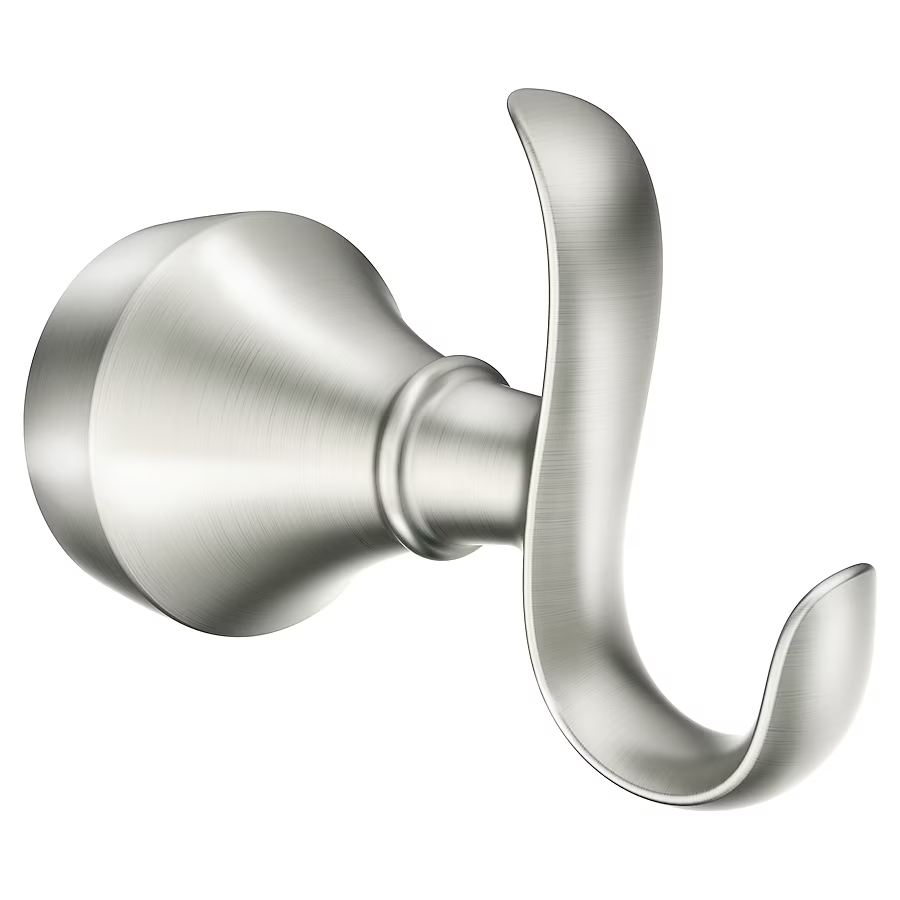 MOEN Hamden Double Robe Hook, Brushed Nickel MY6203BN