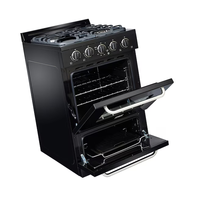 UNIQUE Off-Grid 24-in 4 Burners 3.1-cu ft Freestanding Liquid Propane Gas Range (Black)