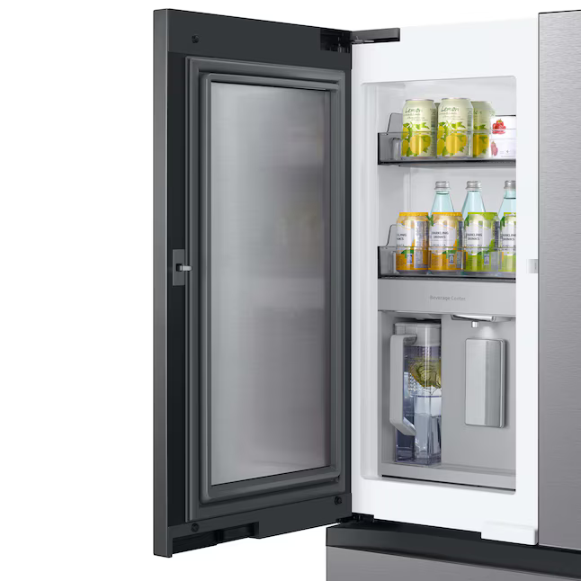 Samsung Counter-depth 22.8-cu ft 4-Door Smart French Door Refrigerator with Dual Ice Maker and Water Dispenser and Door within Door (Fingerprint Resistant Stainless Steel- All Panels), RF23BB8600QL/AA, MSRP: $3,499, Final Price: $1,899.00 + Tax