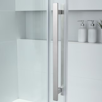 OVE Decors Sedona Satin Nickel 58-in to 60-in x 59-in Semi-frameless Sliding Bathtub Door 923231 SEDONA-SNTD *HD2405, Retail: $ 879.00 - Final: