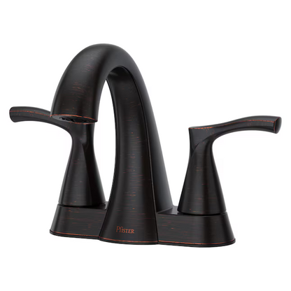 Pfister Masey Tuscan Bronze 4-in Centerset 2-Handle WaterSense Bathroom Sink Faucet with Drain and Deck Plate, LF-048-MCYY *HD2412, Retail: $124.00, FINAL PRICE: $49.99 + TAX