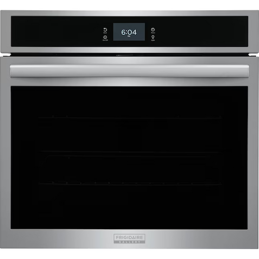 Frigidaire Gallery 30-in Single Electric Wall Oven with Air Fry True Convection and Self-cleaning (Fingerprint Resistant Stainless Steel)