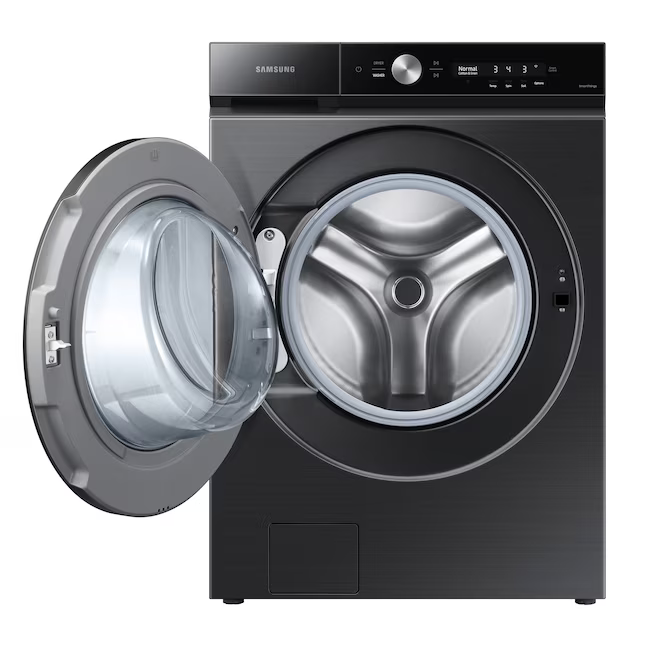 Samsung Bespoke 5.3 cu. ft. Ultra Capacity Front Load Washer with Super Speed Wash and AI Smart Dial - Brushed Black