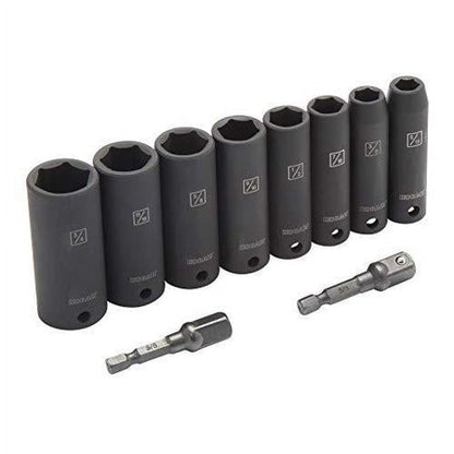 Kobalt 10-Piece Standard (SAE) 3/8-in Drive Deep 6-point Impact Socket #864582