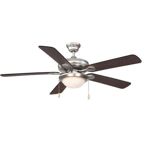 52-CDC-5RV-SN Sierra Madres 52-inch 2-Light Ceiling Fan Satin Nickel Reversible Blades, (Loc: Rug 4), Final: $85.00, CLEARANCE: $59.99