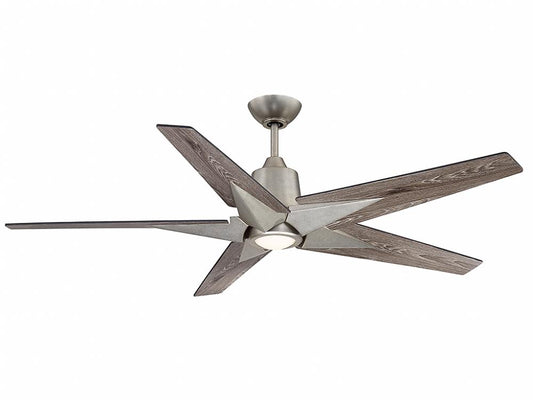 56-5075-5GWO-130 Buckenham 56-inch 5-Blade LED Ceiling Fan With Remote AGED PEWTER MSRP: $578 CLEARANCE DISCOUNT! LOC: C-3, Storage & C-5