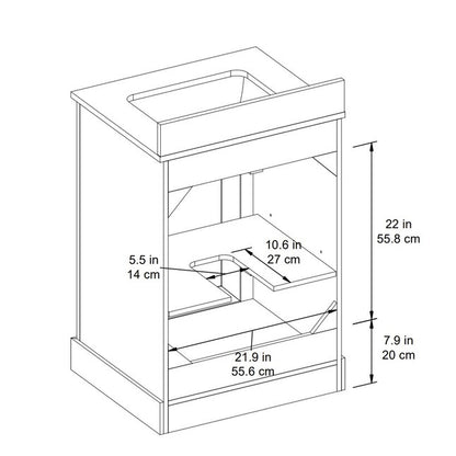 Style Selection 24 IN Alton Vanity, LWSG24VBR 4082265 MSRP: $624.00 FINAL PRICE: $279.99 + TAX