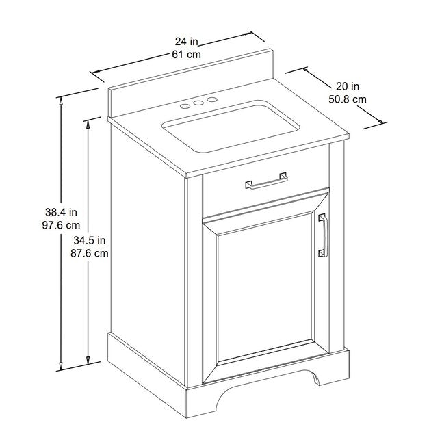 Style Selection 24 IN Alton Vanity, LWSG24VBR 4082265 MSRP: $624.00 FINAL PRICE: $279.99 + TAX