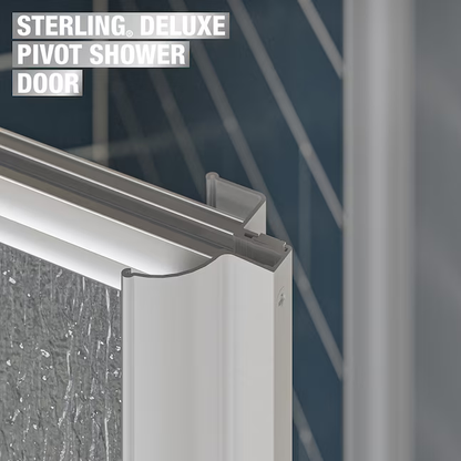 Sterling Deluxe Silver 27-1/2-in to 31-1/4-in x 65.5-in Framed Pivot Shower Door, 572118-3G06-S 5271743 *HD24, MSRP: $229.00, FINAL: