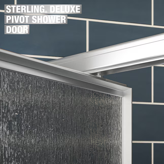 Sterling Deluxe Silver 27-1/2-in to 31-1/4-in x 65.5-in Framed Pivot Shower Door, 572118-3G06-S 5271743 *HD24, MSRP: $229.00, FINAL: