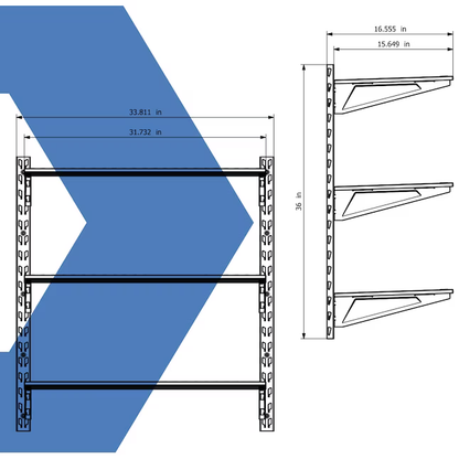 Kobalt Shelf 36-in Black Steel Multipurpose Shelf, 5105930 *JR2407, MSRP: $ 149, Final Price: $ 79.99 +Tax