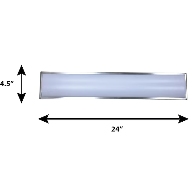 Origin 21 McAden 24-in 4-Light Brushed Nickel LED Modern/Contemporary Vanity Light Bar, VBL5-24BNK   970859 *HD2412, Retail: $74.98, FINAL PRICE: $39.99 + TAX