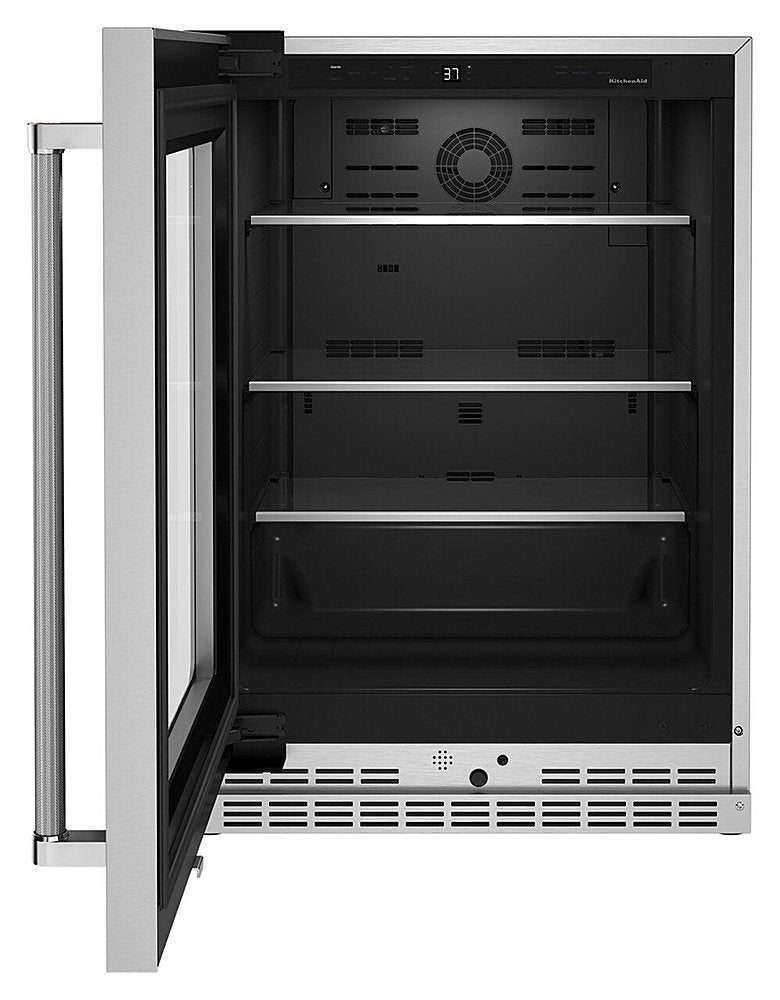 KitchenAid 24" Undercounter Refrigerator with Glass Door and Shelves with Metallic Accents, KURL314KSS00 *JR2311 [FB159], MSRP: $2,519.00, CLEARANCE: